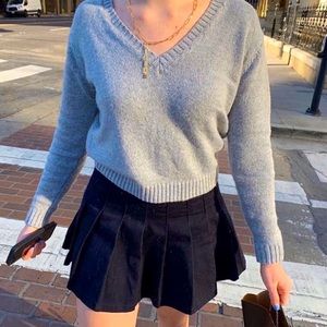 brandy Melville grey vneck sweater